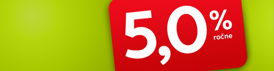 Sporenie k Osobnému účtu, 5,0% ročne